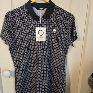 Navy‎ Patterned Polo Shirt for Men